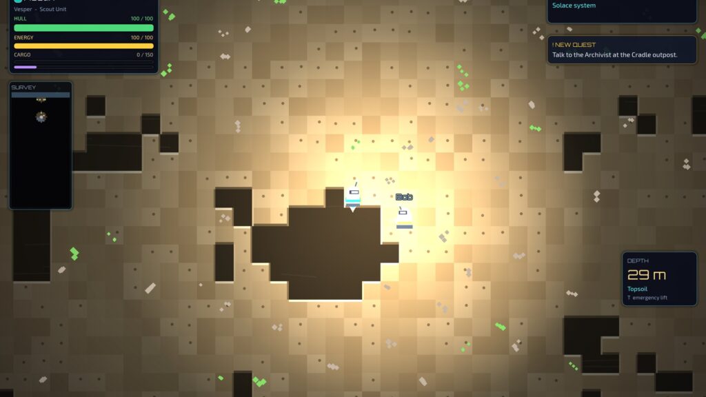 Star Circuit: two players drilling the same cave together