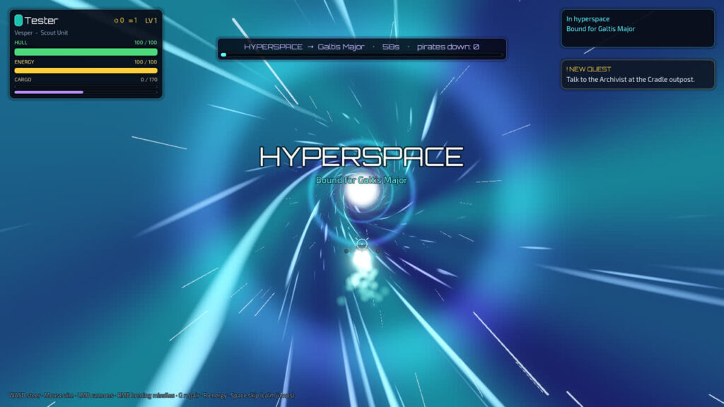 Star Circuit: flying through the hyperspace warp tunnel